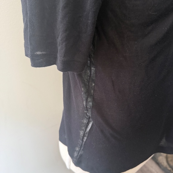 ZADIG & VOLTAIRE Black Metallic Detail Tee S - Picture 4 of 6